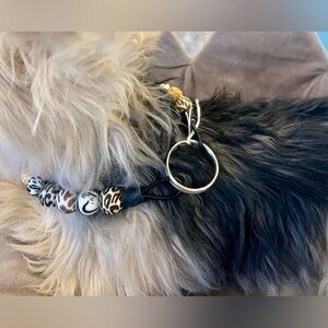 Animal Print Beaded Dog Collar.  Small.  NWOT